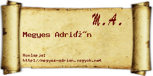Megyes Adrián névjegykártya
